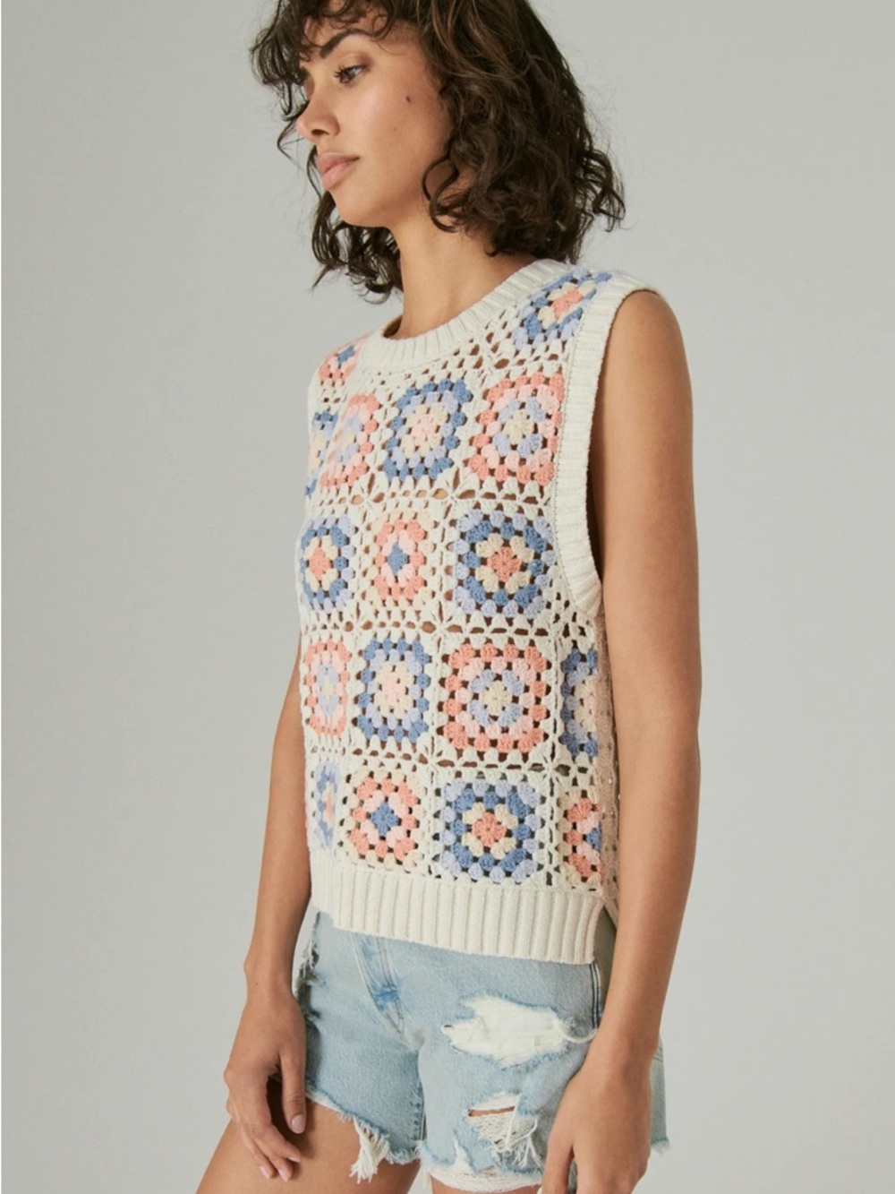Lucky Brand • Crochet Geo Sweater Tank - Picture 5 of 15